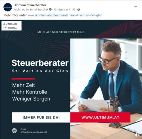 Social Media Betreuung Steuerberater