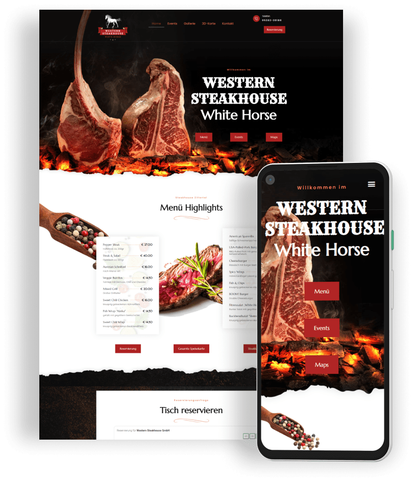 Western Steakhouse Webagentur Ipsom